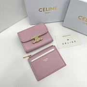 CELINE | Card Wallet In Pink Size 11x10x5 cm - 5