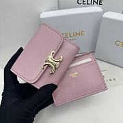 CELINE | Card Wallet In Pink Size 11x10x5 cm - 4