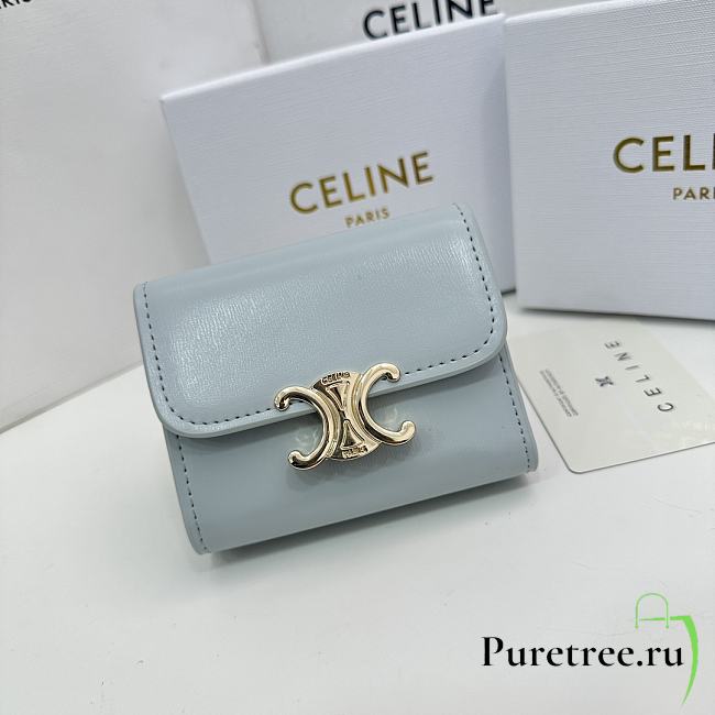 CELINE | Card Wallet In Blue Size 11x10x5 cm - 1