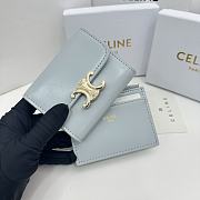CELINE | Card Wallet In Blue Size 11x10x5 cm - 5