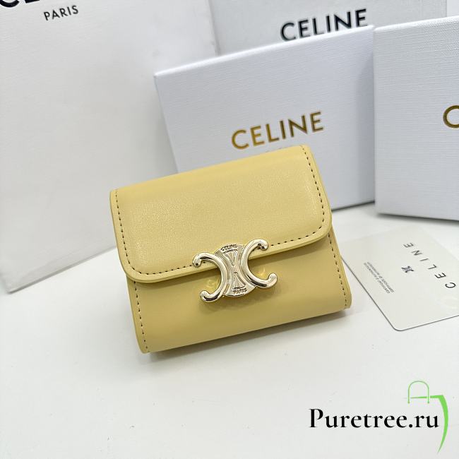 CELINE | Card Wallet In Yellow Size 11x10x5 cm - 1