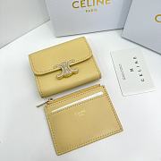 CELINE | Card Wallet In Yellow Size 11x10x5 cm - 3