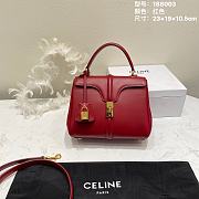 Celine Small 16 Bag Red Calfskin size 23 x 19 x 10.5 cm - 1