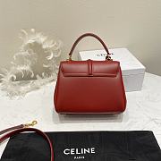 Celine Small 16 Bag Red Calfskin size 23 x 19 x 10.5 cm - 3