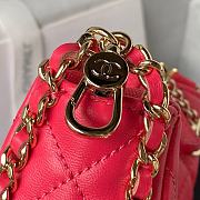 CHANEL | Clutch With Chain Lambskin & Shiny Light Gold Metal Lilac Pink - 2