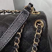 CHANEL | Small Backpack Grain Effect Calf Leather & Gold Plated Metal Black Size 17.5x16.5x10 cm - 4