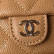 CHANEL | Small Backpack Grain Effect Calf Leather & Gold Plated Metal Brown Size 17.5x16.5x10 cm - 2