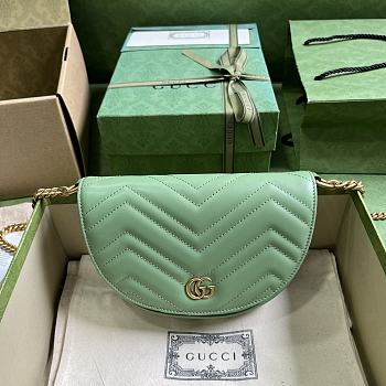 GUCCI | GG Marmont Matelasse Chain Bag Green Size 20x14.5x4 cm