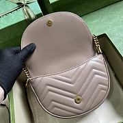 GUCCI | GG Marmont Matelasse Chain Bag Grey Size 20x14.5x4 cm - 3