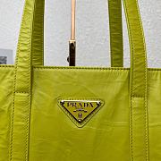 PRADA | Antique Nappa Leather Tote Luminous  Green Size 30x30x8.5 cm 1BG459 - 6