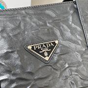 PRADA | Antique Nappa Leather Tote Black Size 30x30x8.5 cm 1BG459 - 3