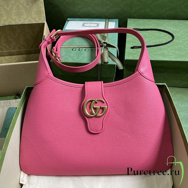 GUCCI | Aphrodite medium shoulder bag in pink leather size 39x38x2 cm - 1