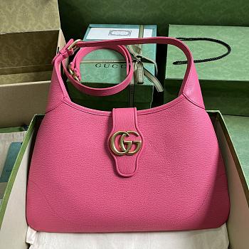 GUCCI | Aphrodite medium shoulder bag in pink leather size 39x38x2 cm