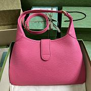 GUCCI | Aphrodite medium shoulder bag in pink leather size 39x38x2 cm - 4