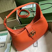 GUCCI | Aphrodite medium shoulder bag in orange leather size 39x38x2 cm - 4