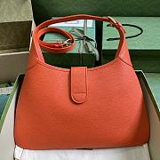 GUCCI | Aphrodite medium shoulder bag in orange leather size 39x38x2 cm - 5