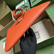 GUCCI | Aphrodite medium shoulder bag in orange leather size 39x38x2 cm - 3