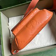 GUCCI | Jumbo GG belt bag in Orange leather size 28x18x8 cm - 6