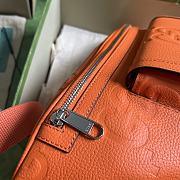 GUCCI | Jumbo GG belt bag in Orange leather size 28x18x8 cm - 5