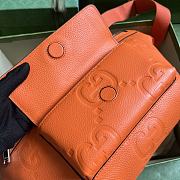 GUCCI | Jumbo GG belt bag in Orange leather size 28x18x8 cm - 2