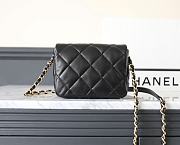 Chanel Small Flap Bag Black Lambskin size 18x13.5x5.5 cm - 5