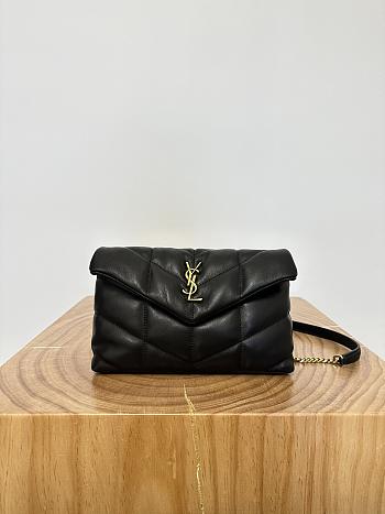 YSL | Loulou Puffer Toy Bag In Quilted Lambskin Gold Hardware Size 23x15.5x8.5