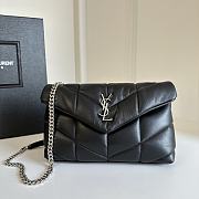 YSL | Loulou Puffer Toy Bag In Quilted Lambskin Silver Hardware Size 23x15.5x8.5 - 1