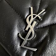 YSL | Loulou Puffer Toy Bag In Quilted Lambskin Silver Hardware Size 23x15.5x8.5 - 4
