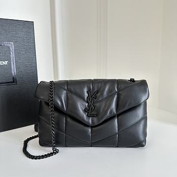 YSL | Loulou Puffer Toy Bag In Quilted Lambskin  Black Size 23x15.5x8.5