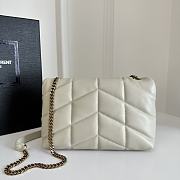 YSL | Loulou Puffer Toy Bag In Quilted Lambskin White Size 23x15.5x8.5 - 6