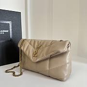 YSL | Loulou Puffer Toy Bag In Quilted Lambskin Beige Size 23x15.5x8.5 - 5