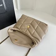 YSL | Loulou Puffer Toy Bag In Quilted Lambskin Beige Size 23x15.5x8.5 - 4