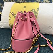 VALENTINO | Garavani Natural Mini Bucket Bag In Nappa With Vlogo Signature Chain  Light Pink - 5