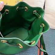 VALENTINO | Garavani Natural Mini Bucket Bag In Nappa With Vlogo Signature Chain Green - 5
