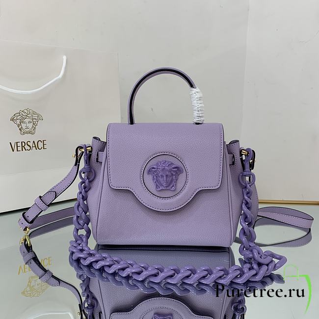 VERSACE | La Medusa Small Handbag Purple size 20x10x17 cm - 1