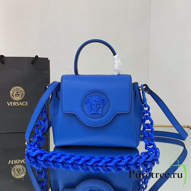 VERSACE | La Medusa Small Handbag Blue size 20x10x17 cm - 1