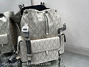 DIOR | Hit The Road Backpack White Gray CD Diamond Canvas - 43x51x20 cm - 5