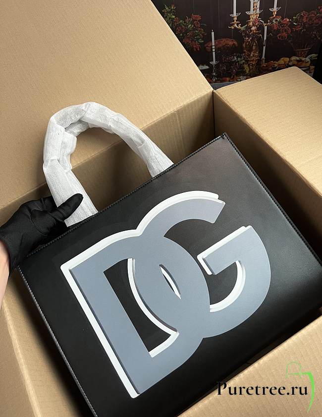 Dolce & Gabbana Daily Shopper DG Logo Print Black Size 37x28x11.5 cm - 1