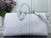 LOUIS VUITON | Keepall Bandoulière 50 White Size 50x29x23 cm - 1