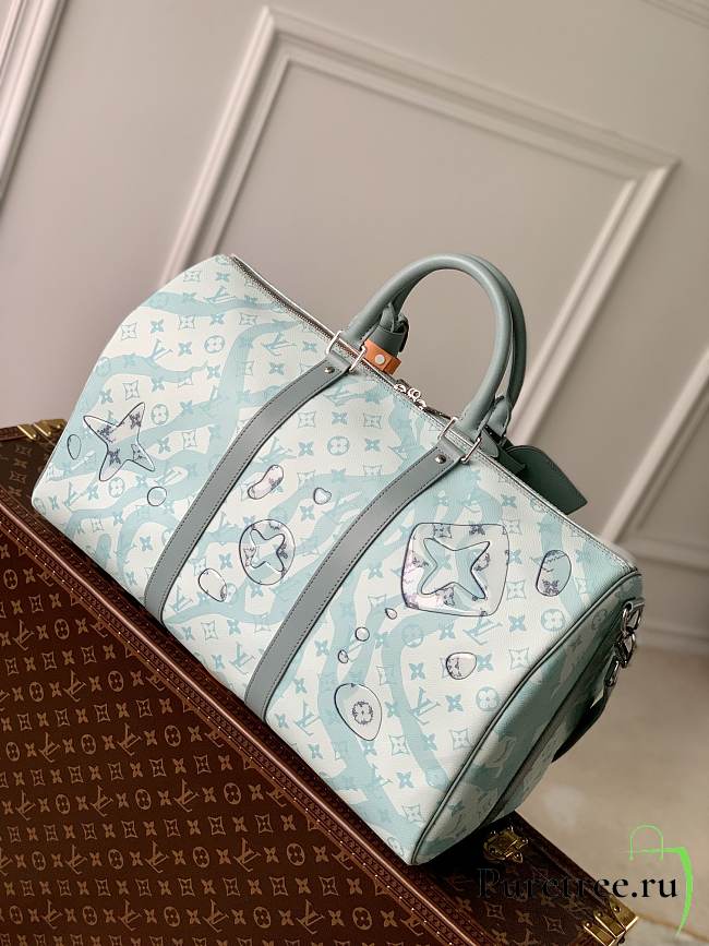 LOUIS VUITON | Keepall Bandoulière 50  Green Monogram Size 50x29x23 cm - 1