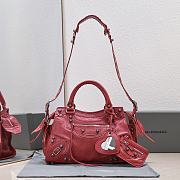 BALENCIAGA Motocross Giant Covered Brogues City Bag In Red - 1