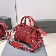 BALENCIAGA Motocross Giant Covered Brogues City Bag In Red - 5