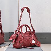 BALENCIAGA Motocross Giant Covered Brogues City Bag In Red - 4