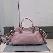 BALENCIAGA Motocross Giant Covered Brogues City Bag In Pink - 5