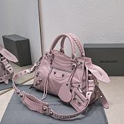 BALENCIAGA Motocross Giant Covered Brogues City Bag In Pink - 3