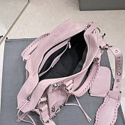 BALENCIAGA Motocross Giant Covered Brogues City Bag In Pink - 2