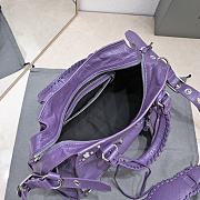BALENCIAGA Motocross Giant Covered Brogues City Bag In Purple - 4