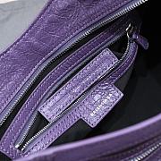 BALENCIAGA Motocross Giant Covered Brogues City Bag In Purple - 2