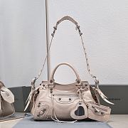 BALENCIAGA Motocross Giant Covered Brogues City Bag In Beige - 1
