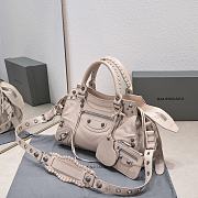 BALENCIAGA Motocross Giant Covered Brogues City Bag In Beige - 6